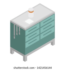 Surgery stand icon. Isometric of surgery stand vector icon for web design isolated on white background