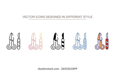 Surgery tools icon design with white background stock illustration