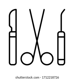 Surgery Tools Icon vector image. Can be used for Medical. Suitable for mobile apps, web apps and print media.