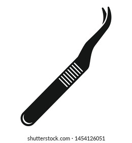 Surgery tweezers icon. Simple illustration of surgery tweezers vector icon for web design isolated on white background