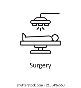 Surgery vector flat outline Design illustration. Miscellaneous Symbol on White background EPS 10 File