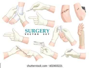 Surgery. Vector set.