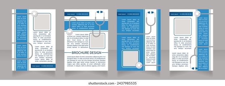 Surgical anesthesia preparation blank brochure layout design. Vertical poster template set with empty copy space for text. Premade corporate reports collection. Editable flyer paper pages