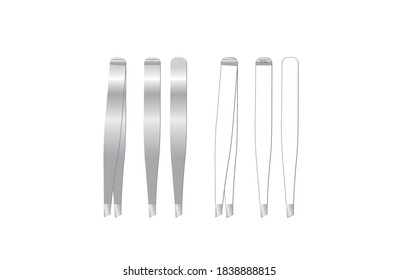 Surgical and Beauty Tweezer Drawings, Vector file  