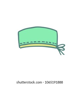 surgical cap doodle icon