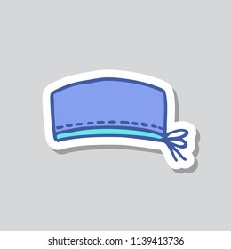 surgical cap doodle sticker icon