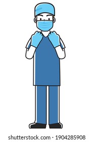 Surgical Clothing Operation Clothing Surgical Clothing Stock Vector ...