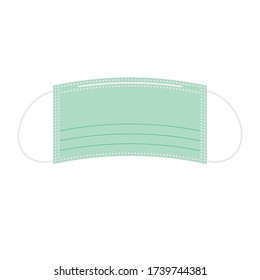 Surgical face mask icon vector