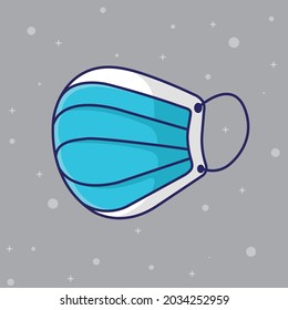 Surgical face mask vector illustrator design. Face mask. Surgical mask. Surgical face mask logo or icon. Print-ready design on any media. fully editable design.