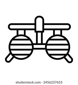 Surgical Glasses Vector Line Icon Design
