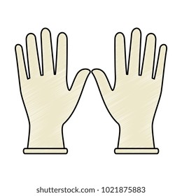 Surgical gloves isolated icon