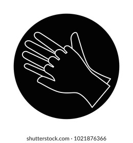 Surgical gloves isolated icon