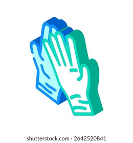 surgical gloves surgeon isometric icon vector. surgical gloves surgeon sign. isolated symbol illustration