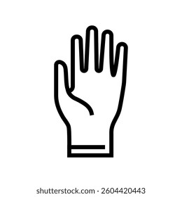 surgical gloves surgeon line icon vector. surgical gloves surgeon sign. isolated contour symbol black illustration