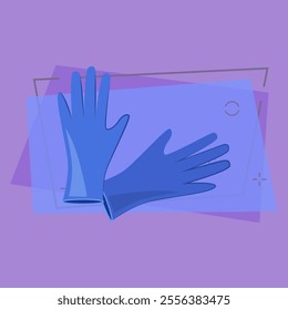 Surgical gloves vector illustration. Nurse, hygiene, sanitation. Medical items concept. Vector illustration can be used for topics like medicine, hospital, healthcare