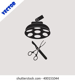 Surgical instruments icon.