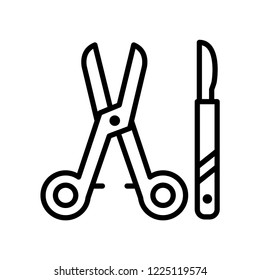 Surgical instruments icon templates