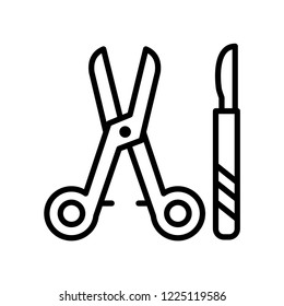 Surgical instruments icon templates