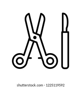 Surgical instruments icon templates