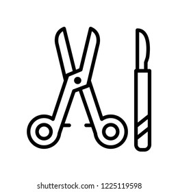 Surgical instruments icon templates