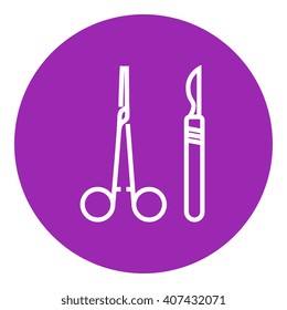 Surgical Instruments Line Icon Stock Vector (Royalty Free) 407432071 ...