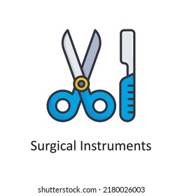 Surgical Instruments vector Filled Outline Icon Design illustration. Medical Symbol on White background EPS 10 File