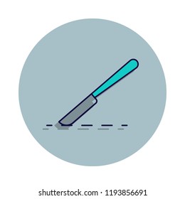 Surgical Knife Icon In Badge Style. One Of Web Collection Icon Can Be Used For UI, UX