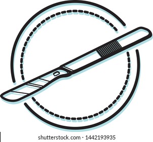 Surgical Knife - Icon As EPS 10 File