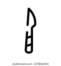 Illustration zum Entwurf des Vektorsymboles für chirurgische Messer