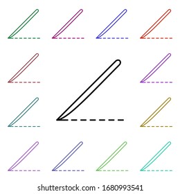 Surgical knife line multi color style icon. Simple thin line, outline vector of hospital icons for ui and ux, website or mobile application