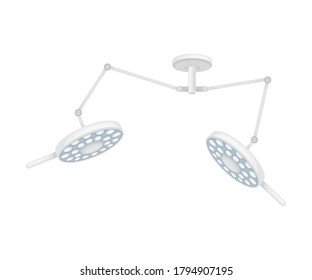 Surgical Light or Operating Light for Assisting During Surgical Procedure Vector Illustration