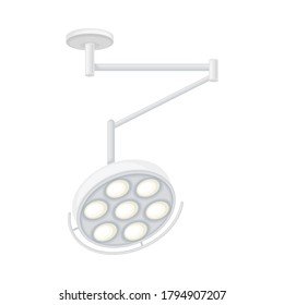 Surgical Light or Operating Light for Assisting During Surgical Procedure Vector Illustration