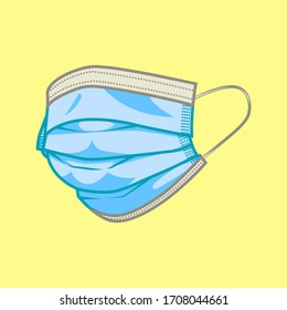 Korona-Vektorillustration-Vorlage für chirurgische Masken