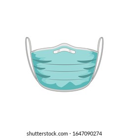 Surgical mask. Face mask against virus sold out. Medical face protection out of stock. Doctor nurse facemask. Coronavirus sick covid19. Vector graphic illustration