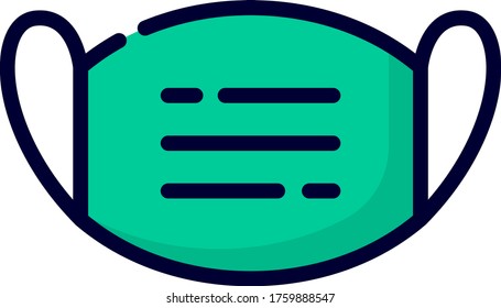 surgical mask, face mask icon, healthcare and medical icon.
