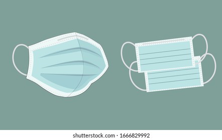 Surgical mask in green side
