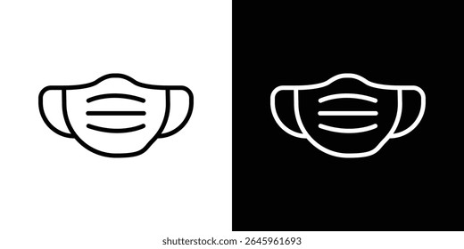 Icono de máscara quirúrgica Vector de logotipo de estilo plano. perfecto para diseños de interfaz de usuario
