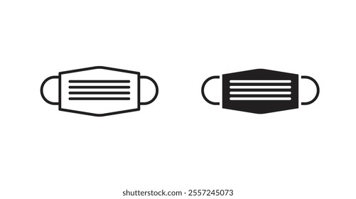 Surgical mask Icon set. vector illustration set