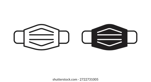 Surgical mask icon symbol. Vector EPS 10. line and glyph icon