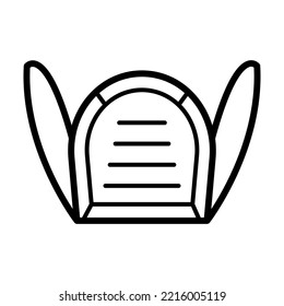 Surgical mask icon in trendy vector design illustration