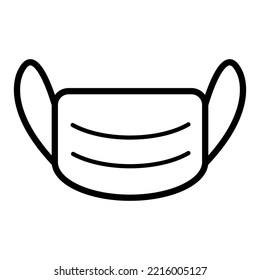 Chirurgisches Maskensymbol in trendiger Vektordesign-Illustration