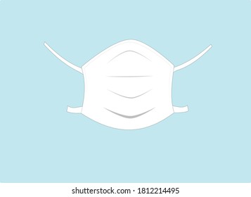 surgical mask on a blue background