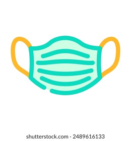 surgical mask ppe protective equipment color icon vector. surgical mask ppe protective equipment sign. isolated symbol illustration