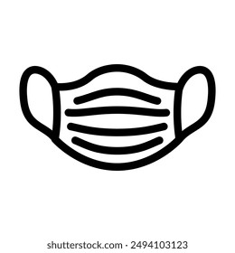 surgical mask ppe protective equipment line icon vector. surgical mask ppe protective equipment sign. isolated contour symbol black illustration