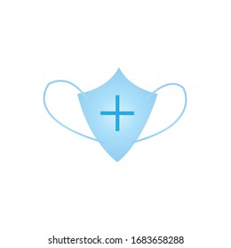 Diseño plano de vectores de máscara quirúrgica