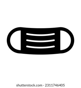Surgical Mask Vector Glyph Icon For Personal And Commercial Use.
