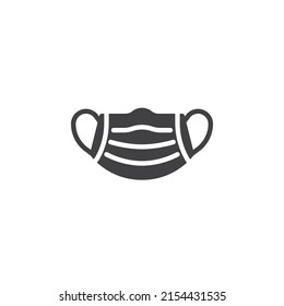 Surgical mask vector icon. filled flat sign for mobile concept and web design. Medical face mask glyph icon. Symbol, logo illustration. Vector graphics