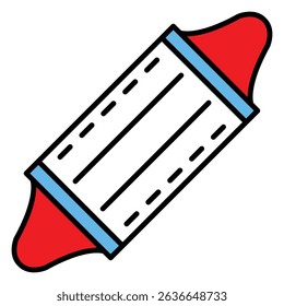 Surgical Mask Vector Icon For Safety Measures