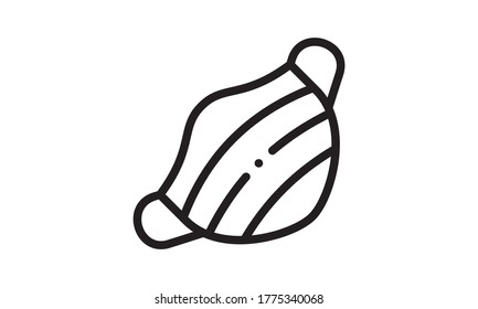 Vektorgrafik der chirurgischen Maske. Gesichtsmaske-Icon-Bild.

