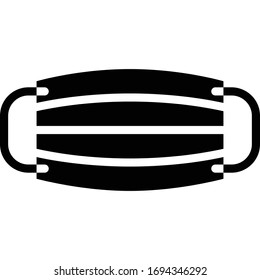 Surgical mask vector illustration, solid design icon